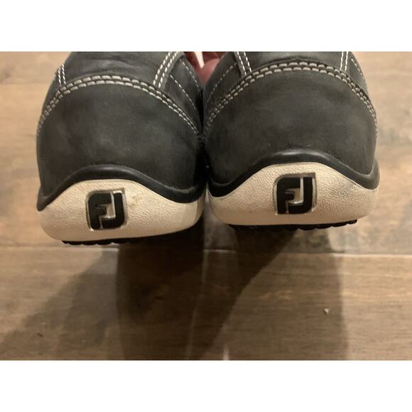 Footjoy Womens Black Purple Lace Spikeless Golf Shoes Size 7M LoPro 97261 - Picture 4 of 8